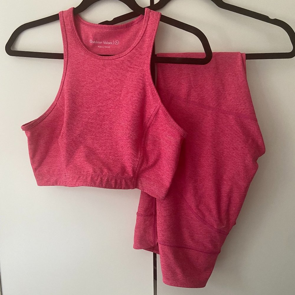 Pink Outdoor Voices Warmup Set